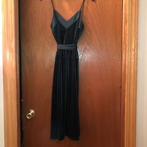 A New Day Dark emerald velour dress